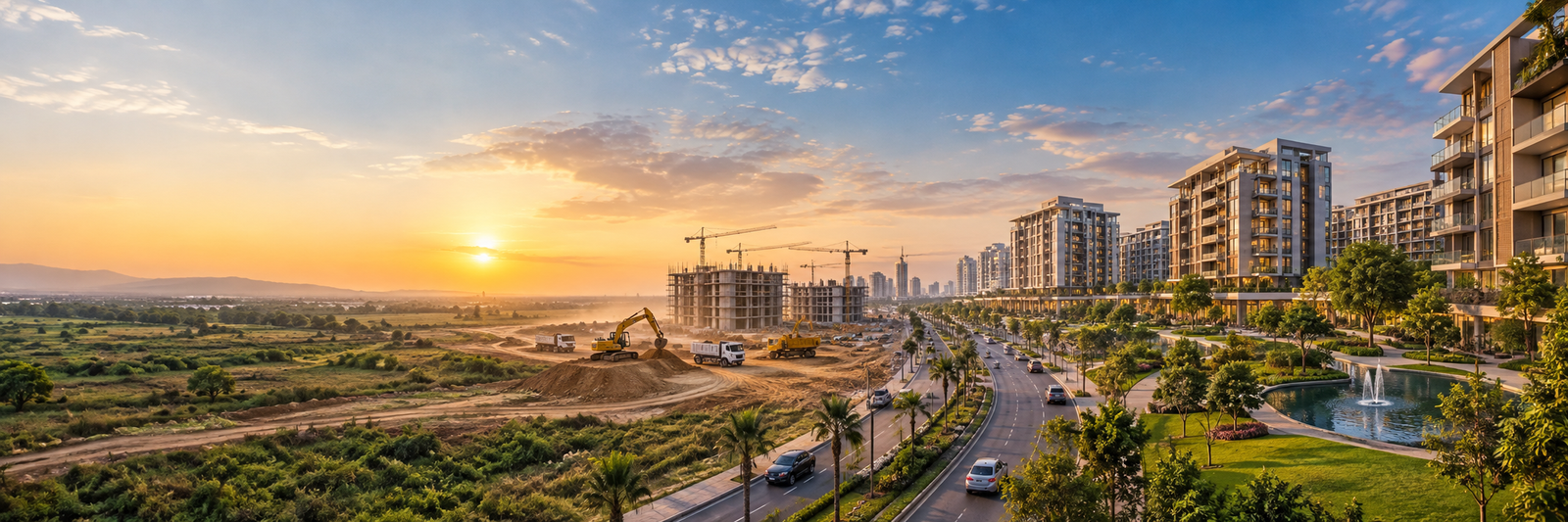 Land transforming into a premium residential and mixed-use development